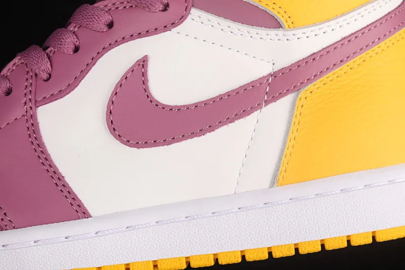 All categories Air Jordan Jordan series basketball shoes Air Jordan 1 High X version Air Jordan High OG "Brotherhood" AJ1 Joe 1 White Purple Gold Brotherhood 555088-706
